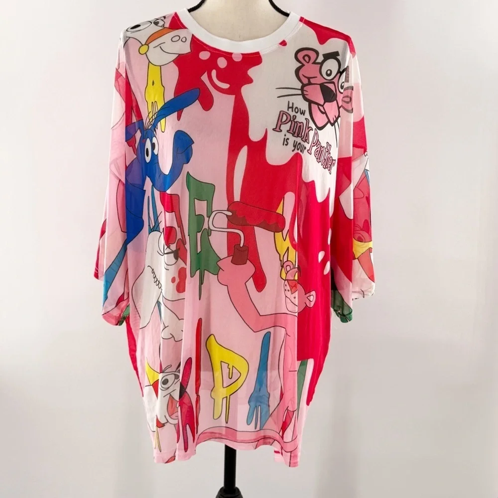 Pink Panther Graphic Women's Sheer Top - Picture 10 of 10